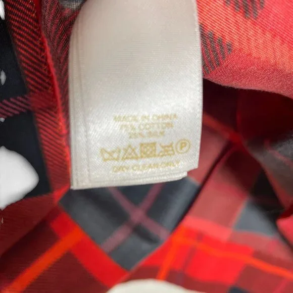 Kate Spade New York Woodland Festive Plaid Midi Skirt Red Black Size 2 - Picture 8 of 8